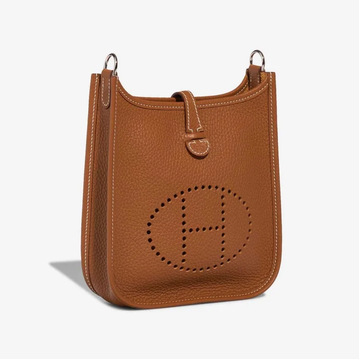 Artisan-Grade Hermès Dupes Evelyne 16 Taurillon Clemence Gold PHW - Replica Handbags - Image 4