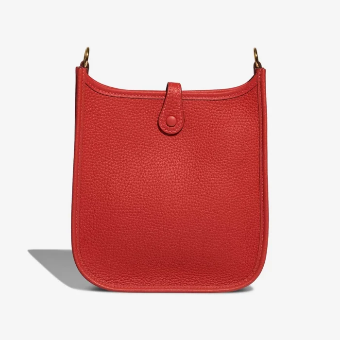Artisan-Grade Hermès Dupes Evelyne 16 Taurillon Clemence Rouge Vermillon/Rouge Vif GHW - Replica Handbags - Image 2