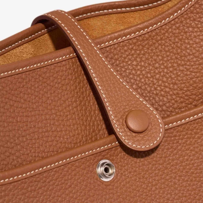 Artisan-Grade Hermès Dupes Evelyne 29 Clemence Gold PHW - Replica Handbags - Image 6