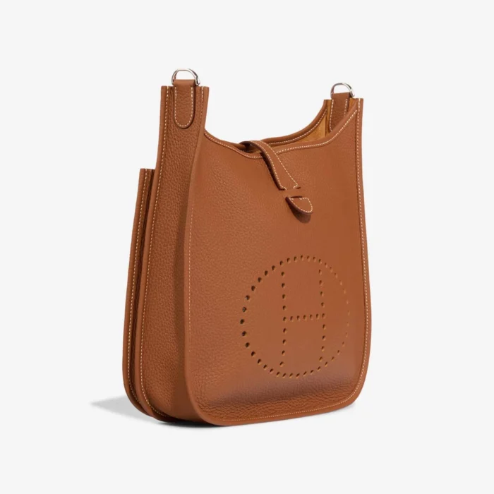 Artisan-Grade Hermès Dupes Evelyne 29 Clemence Gold PHW - Replica Handbags - Image 5