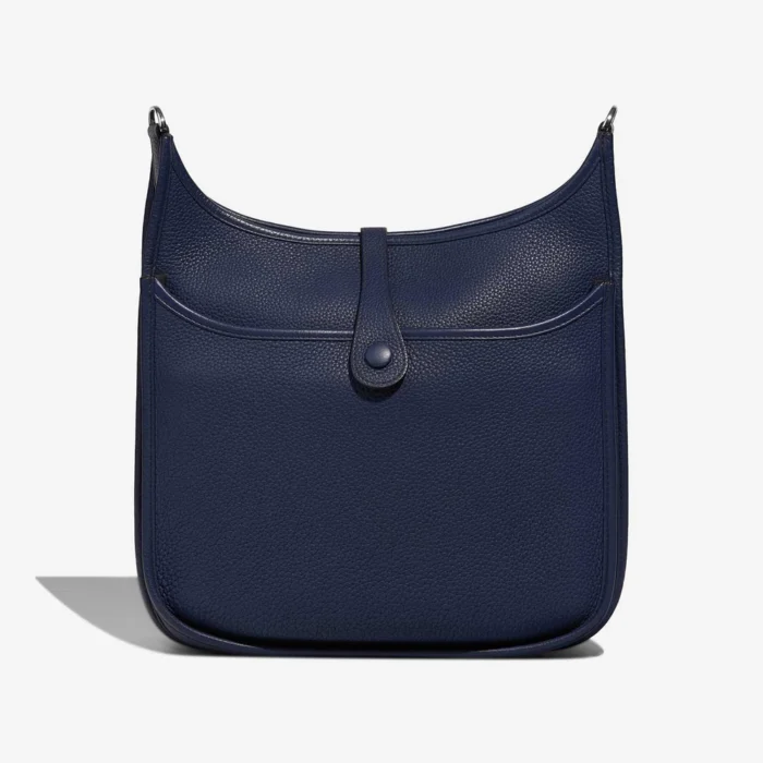 Artisan-Grade Hermès Dupes Evelyne 29 Taurillon Clemence Bleu Saphir PHW - Replica Handbags - Image 3