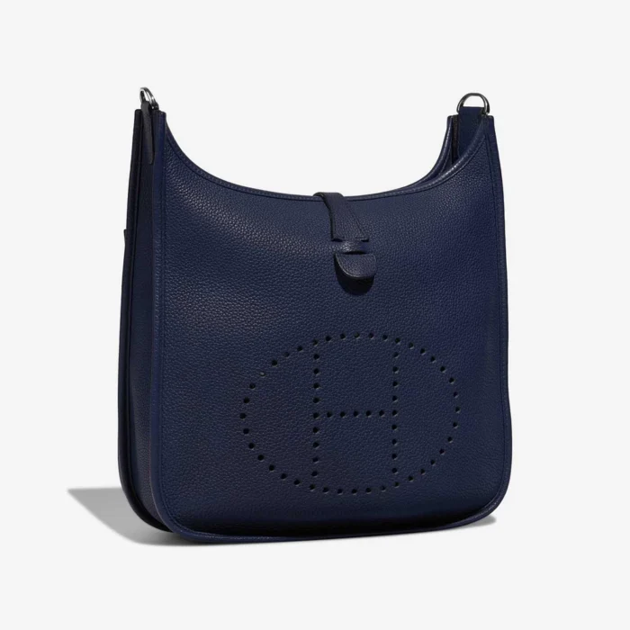Artisan-Grade Hermès Dupes Evelyne 29 Taurillon Clemence Bleu Saphir PHW - Replica Handbags - Image 5