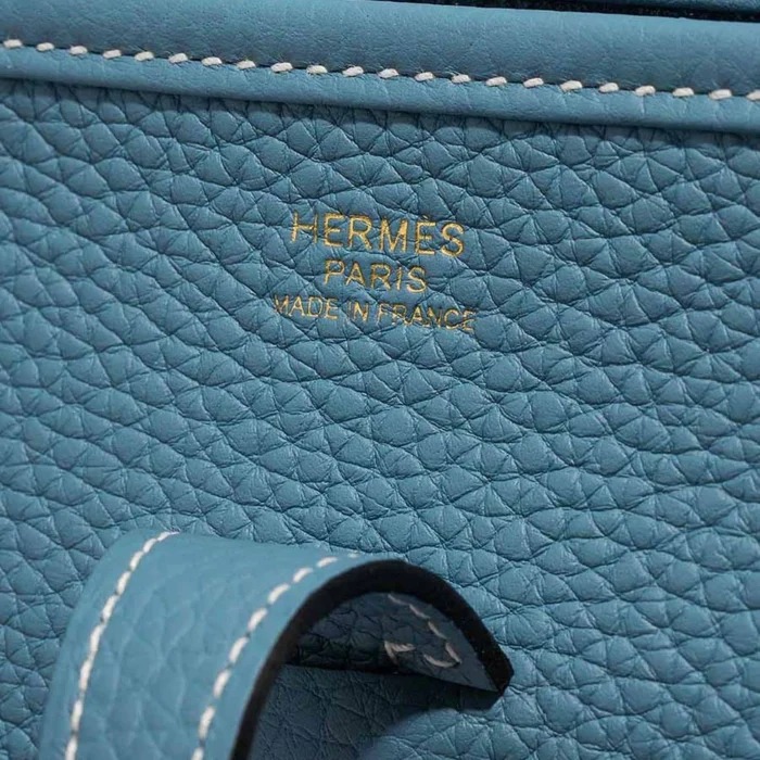 Artisan-Grade Hermès Dupes Evelyne 29 Taurillon Clemence New Bleu Jean GHW - Replica Handbags - Image 2