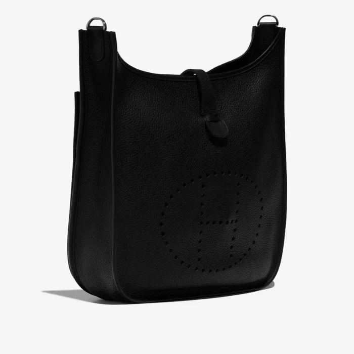 Artisan-Grade Hermès Dupes Evelyne 33 Clemence Black PHW - Replica Handbags - Image 5