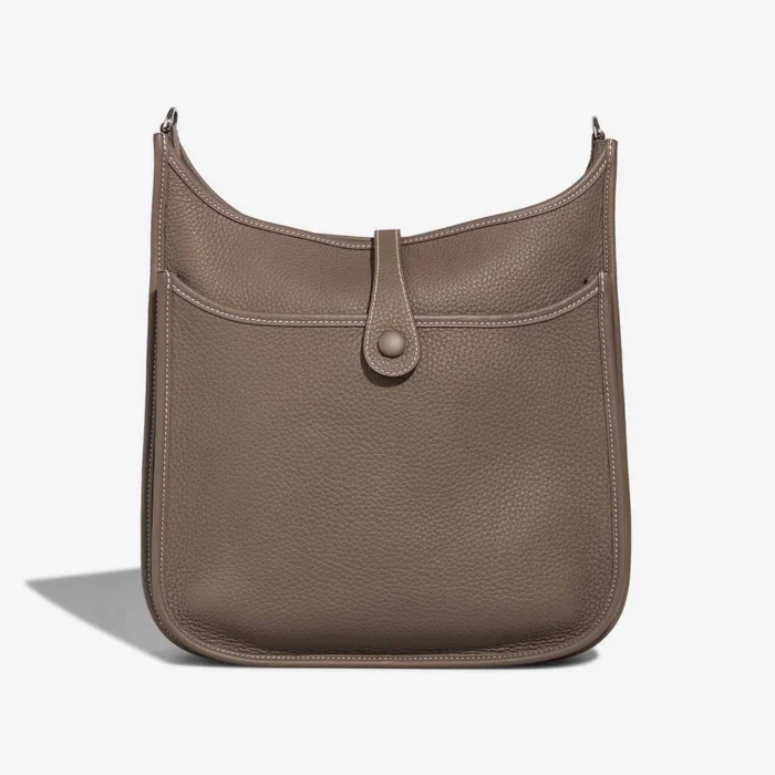 Artisan-Grade Hermès Dupes Evelyne 33 Clemence Etoupe PHW - Replica Handbags - Image 3