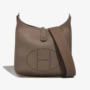 Artisan-Grade Hermès Dupes Evelyne 33 Clemence Etoupe PHW - Replica Handbags