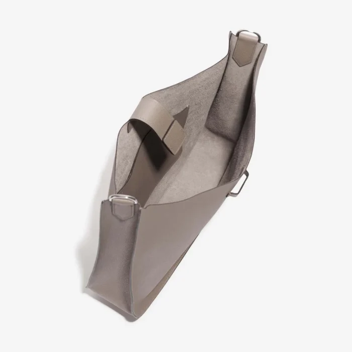 Artisan-Grade Hermès Dupes Evelyne Sellier 33 Epsom Gris Asphalte/Etain PHW - Replica Handbags - Image 6