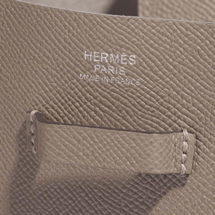 Artisan-Grade Hermès Dupes Evelyne Sellier 33 Epsom Gris Asphalte/Etain PHW - Replica Handbags - Image 2
