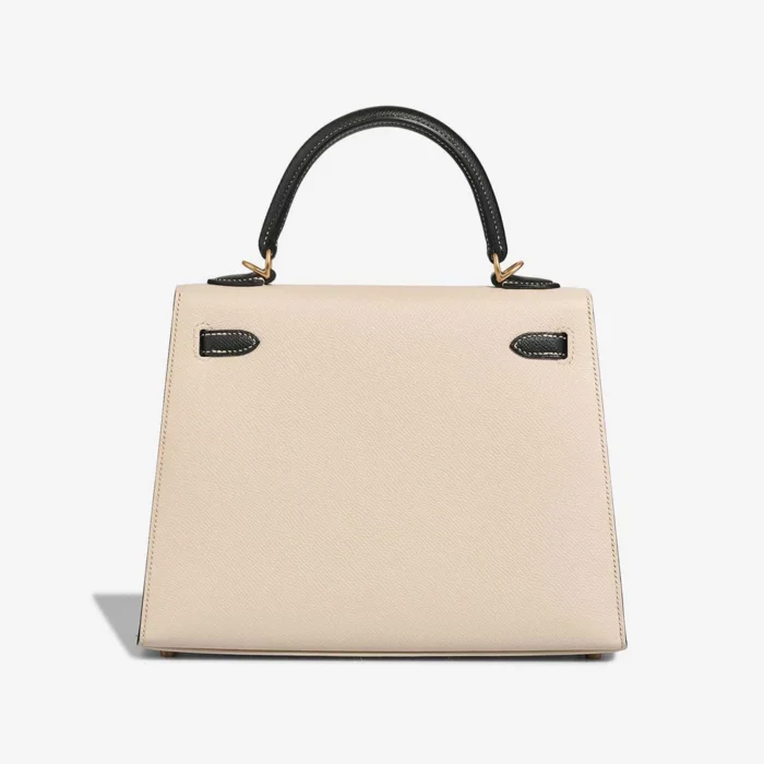 Artisan-Grade Hermès Dupes HSS Kelly 25 Epsom Black/Craie GHW - Replica Handbags - Image 2