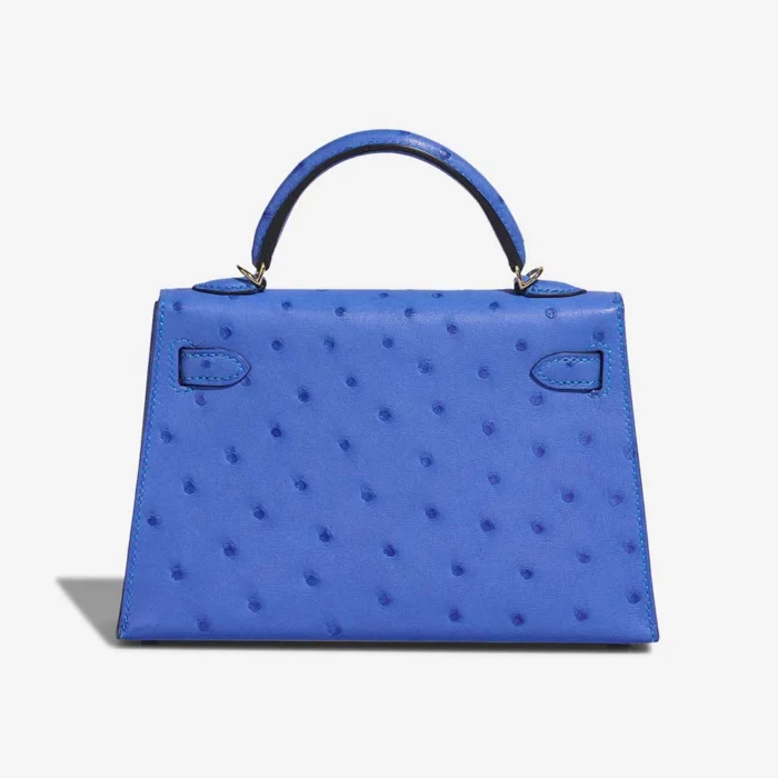 Artisan-Grade Hermès Dupes HSS Mini Kelly Ostrich Bleuet/Bleu de France PBHW - Replica Handbags - Image 2