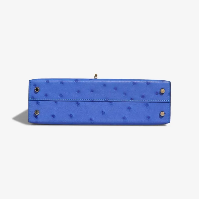 Artisan-Grade Hermès Dupes HSS Mini Kelly Ostrich Bleuet/Bleu de France PBHW - Replica Handbags - Image 3