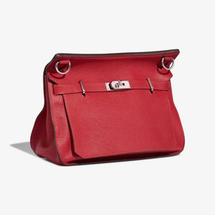 Artisan-Grade Hermès Dupes Jypsiere 34 Taurillon Clemence Rouge Vif PHW - Replica Handbags - Image 5