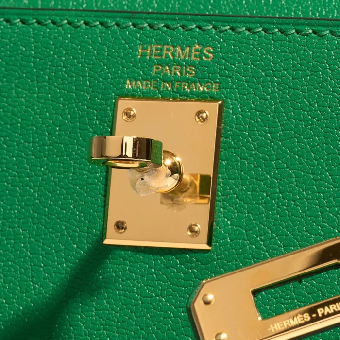 Artisan-Grade Hermès Dupes Kelly 25 Chevre Chamkila Bambou GHW - Replica Handbags - Image 5