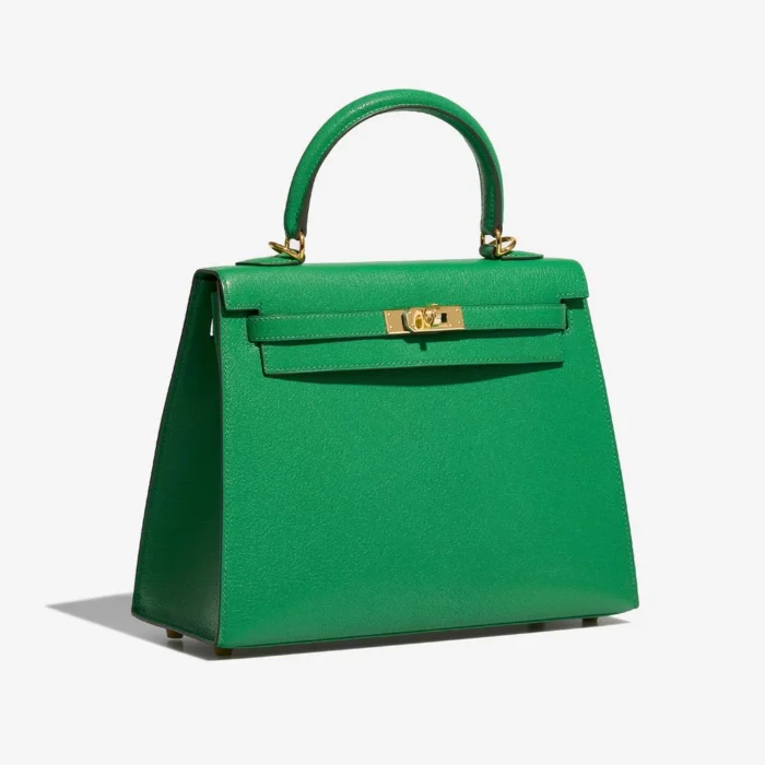Artisan-Grade Hermès Dupes Kelly 25 Chevre Chamkila Bambou GHW - Replica Handbags - Image 4