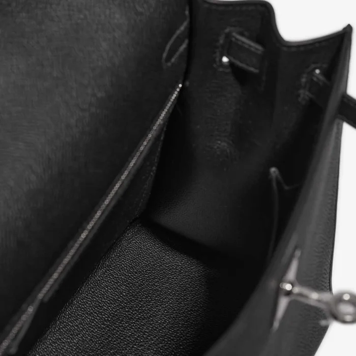 Artisan-Grade Hermès Dupes Kelly 25 Epsom Black PHW - Replica Handbags - Image 5