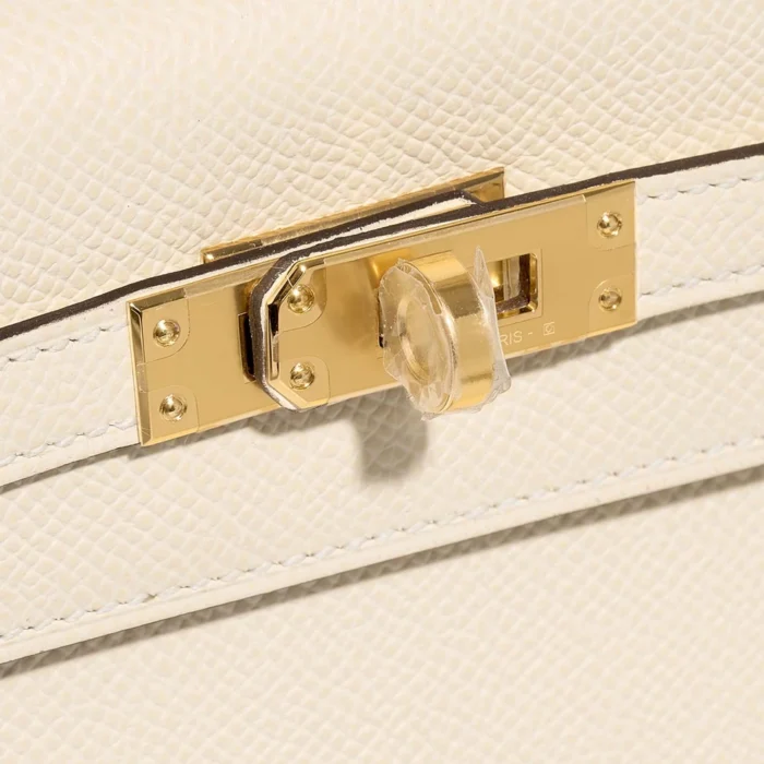 Artisan-Grade Hermès Dupes Kelly 25 Epsom Nata GHW - Replica Handbags - Image 6