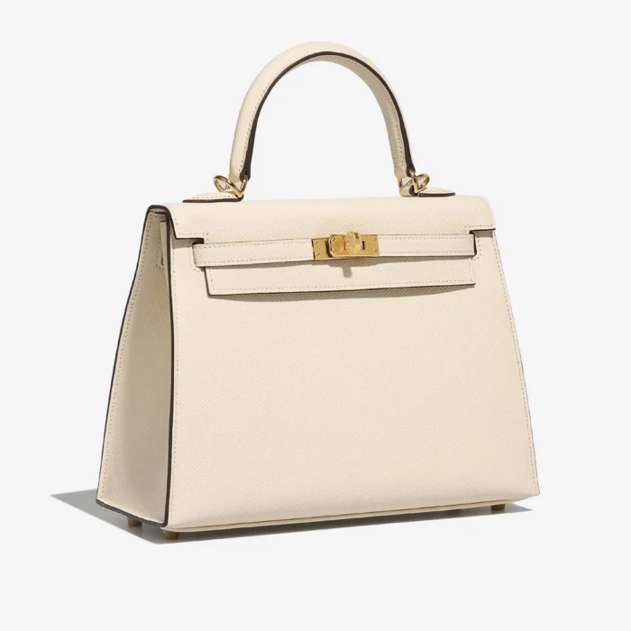 Artisan-Grade Hermès Dupes Kelly 25 Epsom Nata GHW - Replica Handbags - Image 4