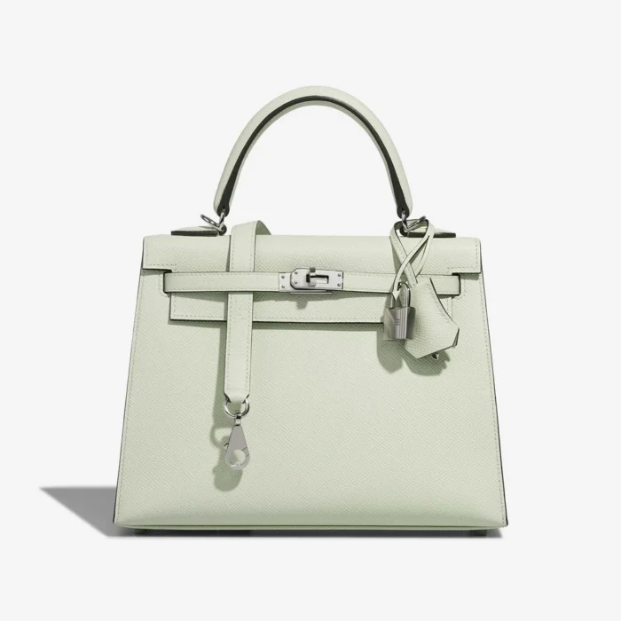 Artisan-Grade Hermès Dupes Kelly 25 Epsom Vert Fizz PHW - Replica Handbags