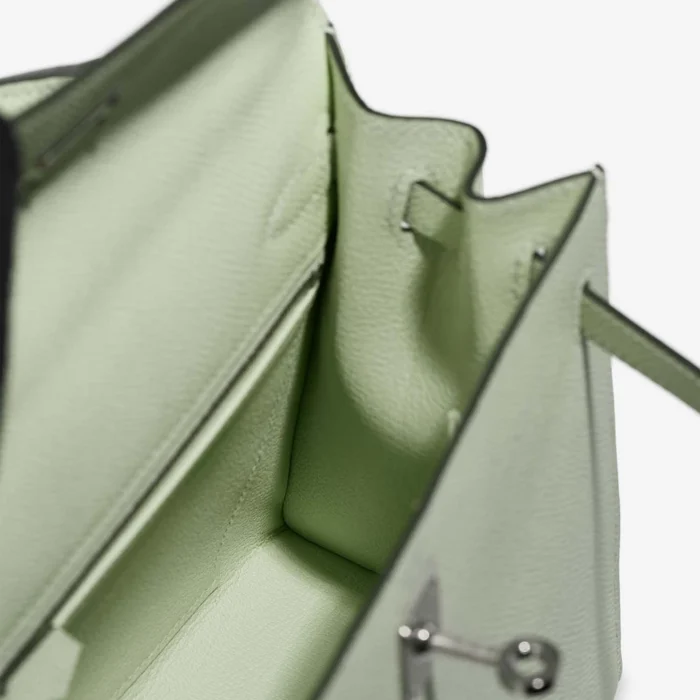 Artisan-Grade Hermès Dupes Kelly 25 Epsom Vert Fizz PHW - Replica Handbags - Image 5