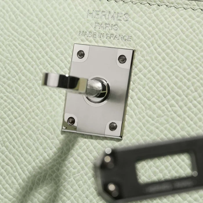 Artisan-Grade Hermès Dupes Kelly 25 Epsom Vert Fizz PHW - Replica Handbags - Image 5