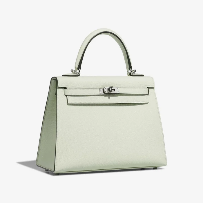 Artisan-Grade Hermès Dupes Kelly 25 Epsom Vert Fizz PHW - Replica Handbags - Image 4