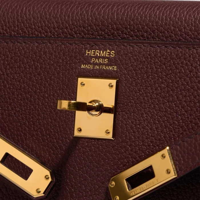 Artisan-Grade Hermès Dupes Kelly 25 Togo Rouge Sellier GHW - Replica Handbags - Image 6