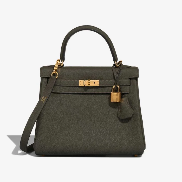 Artisan-Grade Hermès Dupes Kelly 25 Togo Vert de Gris GHW - Replica Handbags