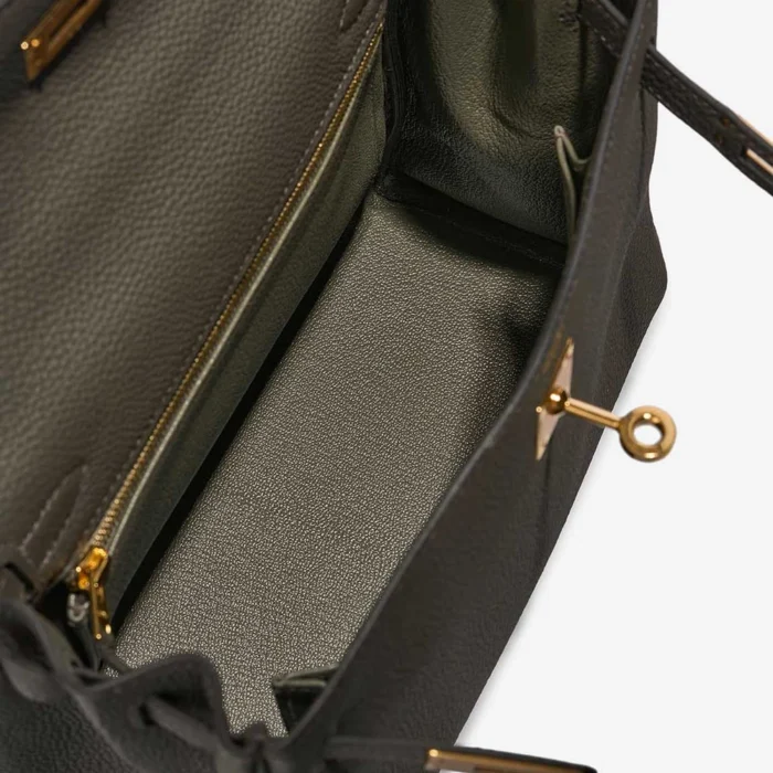 Artisan-Grade Hermès Dupes Kelly 25 Togo Vert de Gris GHW - Replica Handbags - Image 4
