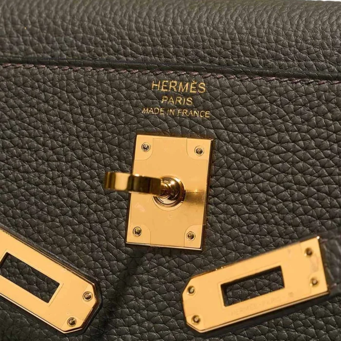 Artisan-Grade Hermès Dupes Kelly 25 Togo Vert de Gris GHW - Replica Handbags - Image 5