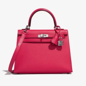 Artisan-Grade Hermès Kelly 25 Veau Madame Rose Replica | DLF