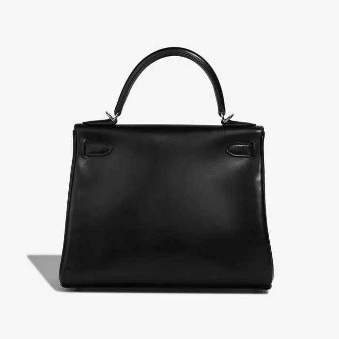 Artisan-Grade Hermès Dupes Kelly 28 Box Black PHW - Replica Handbags - Image 2