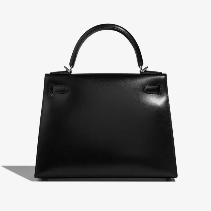 Artisan-Grade Hermès Dupes Kelly 28 Box Black PHW - Replica Handbags - Image 2
