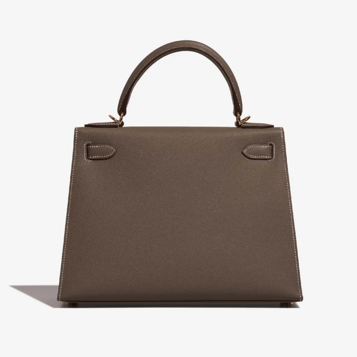Artisan-Grade Hermès Dupes Kelly 28 Epsom Etoupe GHW - Replica Handbags - Image 2