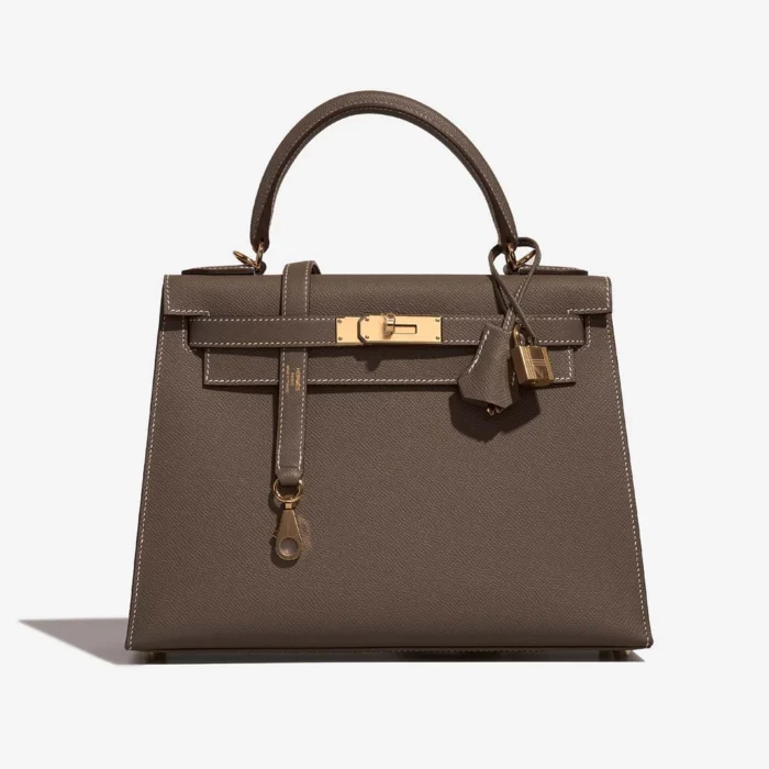 Artisan Hermès Dupes Kelly 28 Epsom Etoupe GHW - DirectLuxury