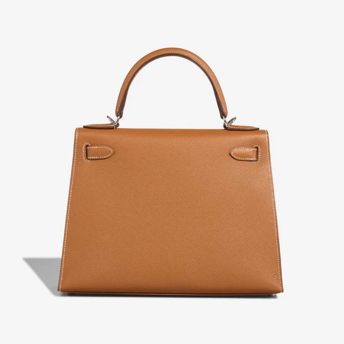 Artisan-Grade Hermès Dupes Kelly 28 Epsom Gold PHW - Replica Handbags - Image 2
