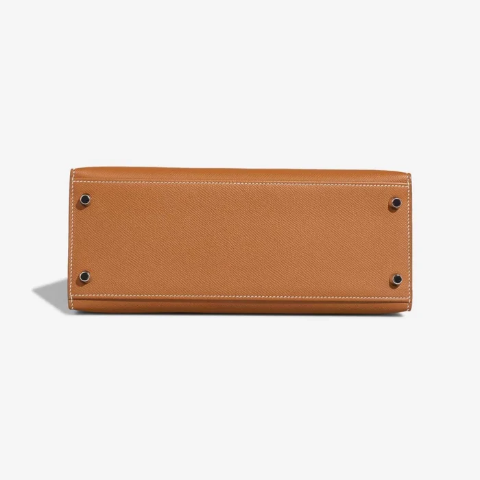 Artisan-Grade Hermès Dupes Kelly 28 Epsom Gold PHW - Replica Handbags - Image 3