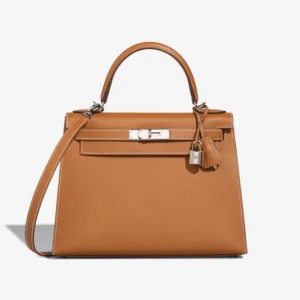 Artisan-Grade Hermès Dupes Kelly 28 Epsom Gold PHW - Replica Handbags