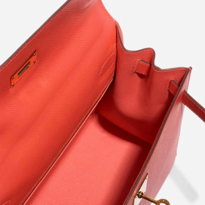 Artisan-Grade Hermès Dupes Kelly 28 Epsom Rose Jaipur GHW - Replica Handbags - Image 5