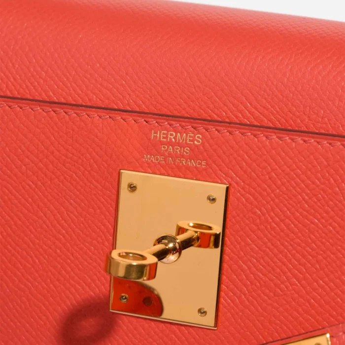 Artisan-Grade Hermès Dupes Kelly 28 Epsom Rose Jaipur GHW - Replica Handbags - Image 6