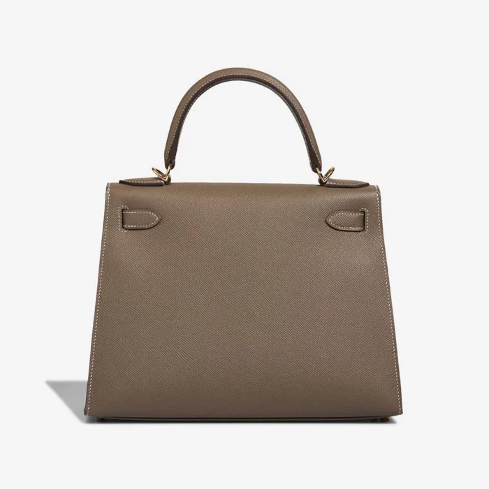 Artisan-Grade Hermès Dupes Kelly 28 Epsom Etoupe GHW - Replica Handbags - Image 2