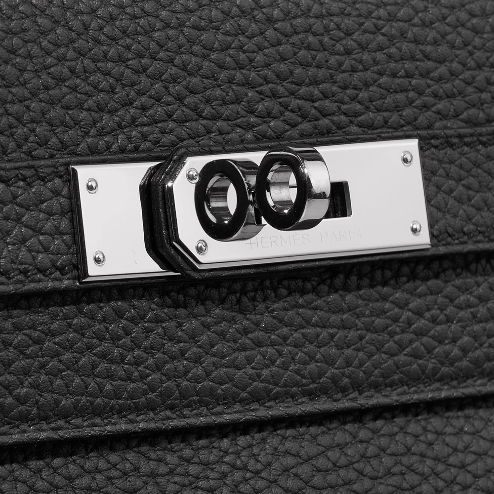 Artisan-Grade Hermès Dupes Kelly 28 Togo Black PHW - Replica Handbags - Image 6