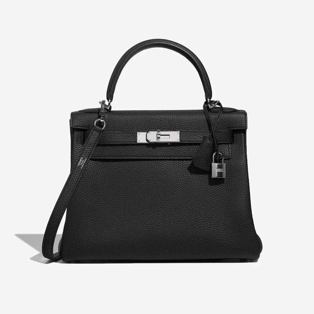Artisan-Grade Hermès Dupes Kelly 28 Togo Black PHW | DLF