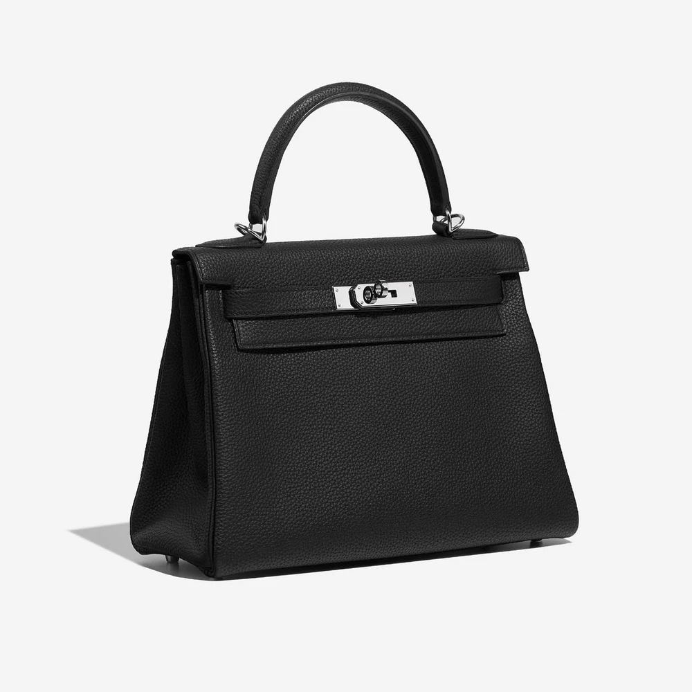 Artisan-Grade Hermès Dupes Kelly 28 Togo Black PHW - Replica Handbags - Image 4