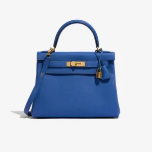 Artisan-Grade Hermès Dupes Kelly 28 Togo Bleu de France GHW