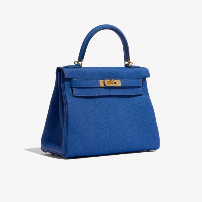 Artisan-Grade Hermès Dupes Kelly 28 Togo Bleu de France GHW - Replica Handbags - Image 4