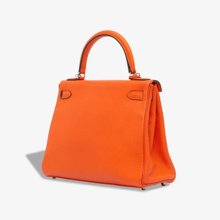 Artisan-Grade Hermès Dupes Kelly 28 Togo Orange H PHW - Replica Handbags - Image 2