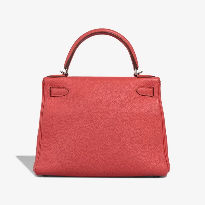 Artisan-Grade Hermès Dupes Kelly 28 Togo Rouge Pivoine PHW - Replica Handbags - Image 2