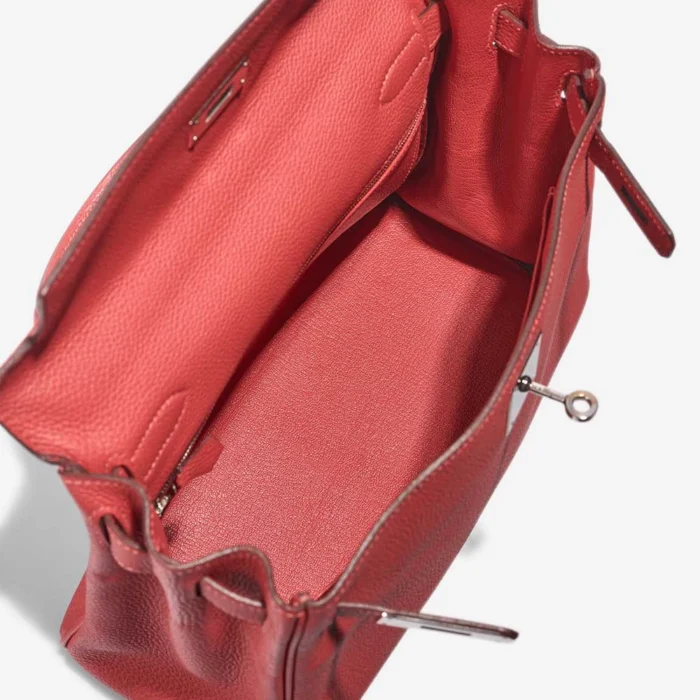 Artisan-Grade Hermès Dupes Kelly 28 Togo Rouge Pivoine PHW - Replica Handbags - Image 5