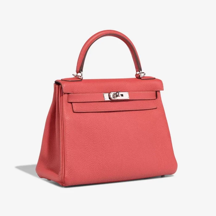 Artisan-Grade Hermès Dupes Kelly 28 Togo Rouge Pivoine PHW - Replica Handbags - Image 4