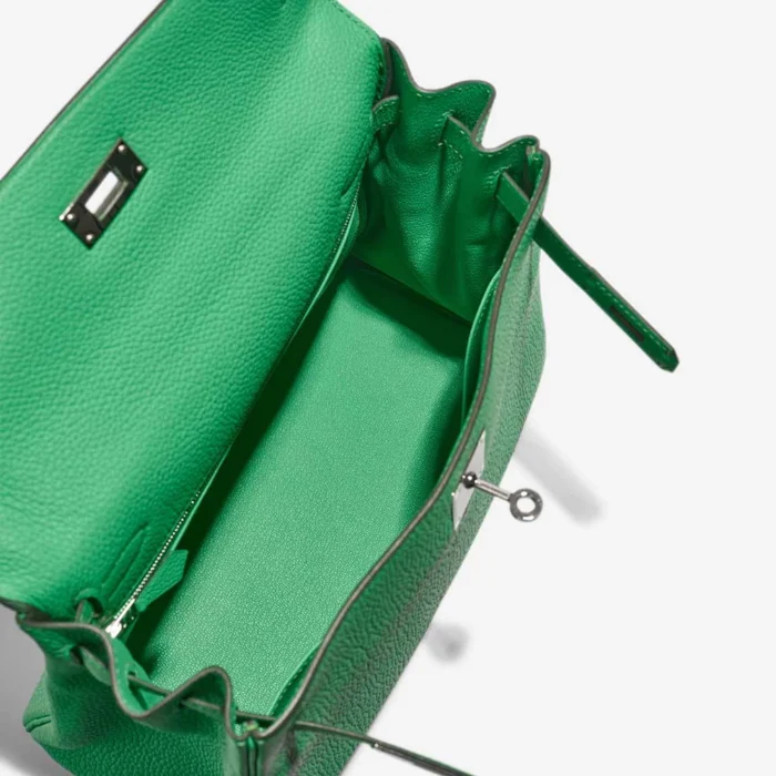 Artisan-Grade Hermès Dupes Kelly 28 Togo Vert Comics PHW - Replica Handbags - Image 5